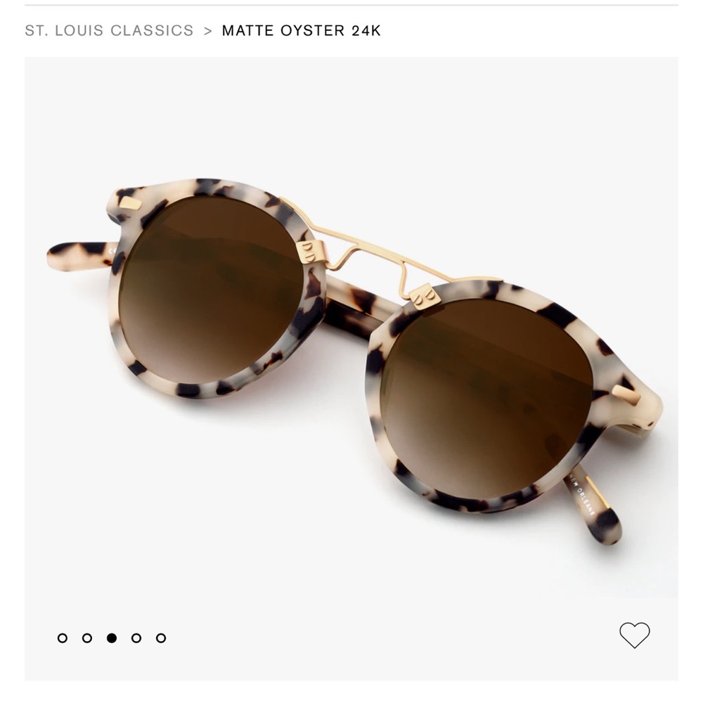 KREWE Matte Oyster 24K Sunglasses